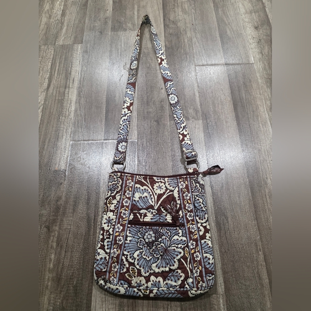 Vera Bradley Vintage Quilted Boho Crossbody Shoulder Bag Floral Blue Cottagecore - Picture 10 of 10